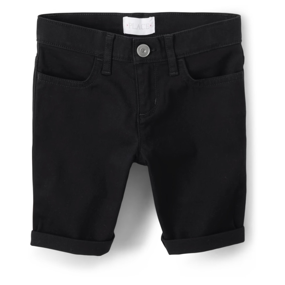The Children's Place Girls Roll Cuff Twill Skimmer Shorts
